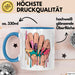 Nageltechniker Tasse Geschenkidee für Mani Profi Blau Trendation