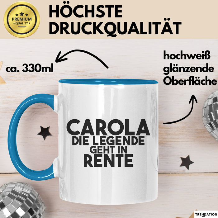 Carola Tasse Carola – Die Legende Geht In Rente Geschenk