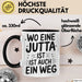 Jutta Tasse Geschenk Wo Eine Jutta Ist Ist Auch Ein Weg Geschenkidee Becher mit Name Schwarz Trendation