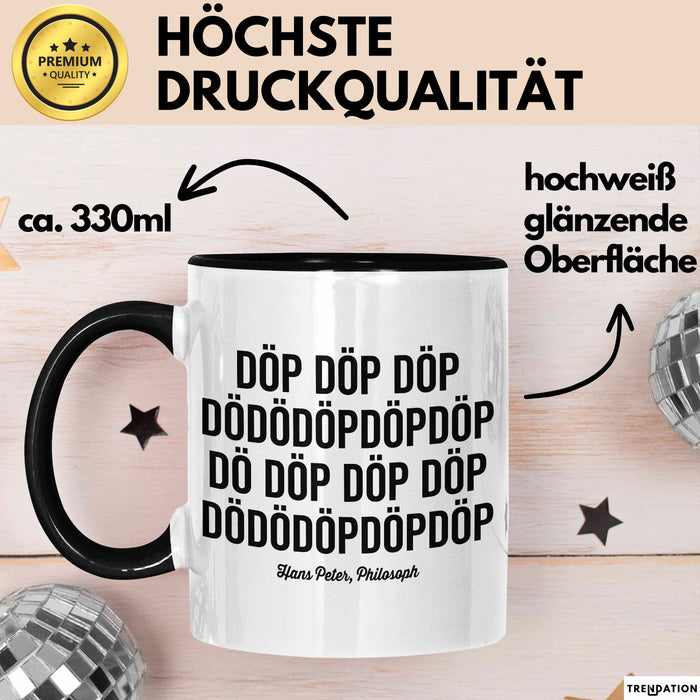 Rave House Musik Festival Party Tasse Geschenk Lustige Geschenkidee Spruch Schwarz Trendation