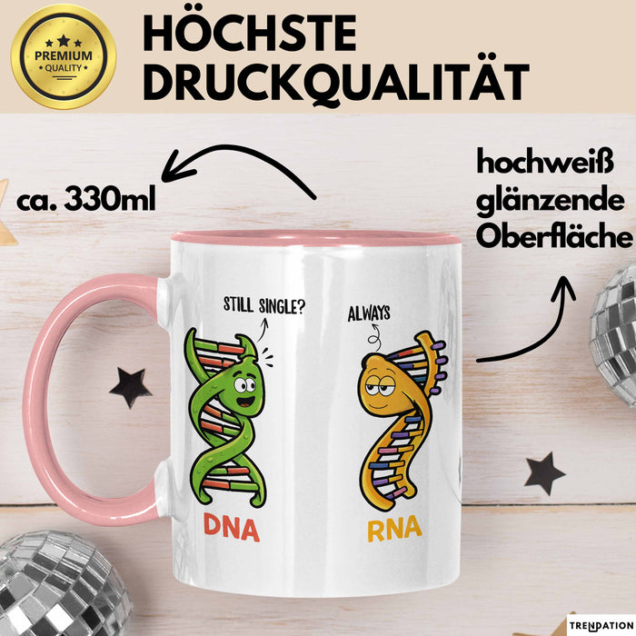 Naturwissenschaft Biologie Lehrer Biologe Tasse Geschenk Lustige Geschenkidee Spruch Immer Noch Single Rosa Trendation