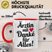 Arzt Tasse Geschenk Lustige Geschenkidee Spruch Ärztin Mit Danke Für Alles Rot Trendation