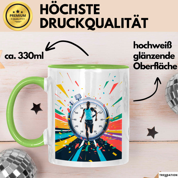 Läufer Tasse Geschenk Lustige Geschenkidee Spruch Für Ziel Linien Jäger Grün Trendation