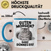 Morgen Tasse Geschenk Guten Morgen Ganz Duennes Eis Geschenkidee Lustig Katze Blau Trendation
