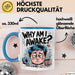 Schlafloser Elternteil Tasse Geschenk Warum bin ich wach Blau Trendation