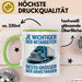 LKW Fahrer Tasse Geschenk Lustige Geschenkidee Spruch Je Wichtiger Der Mitarbeiter Desto Größer Grün Trendation