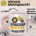 Auto Tasse Geschenk Blutgruppe Positiv Traktor Spruch Geschenkidee bagger Rosa Trendation