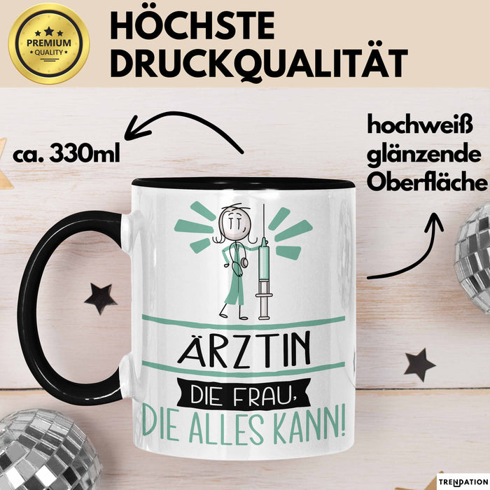 Ärztin Geschenk Tasse Becher Die Frau Die Allen Kann Geschenkidee für eine Ärztin Lustig Trendation