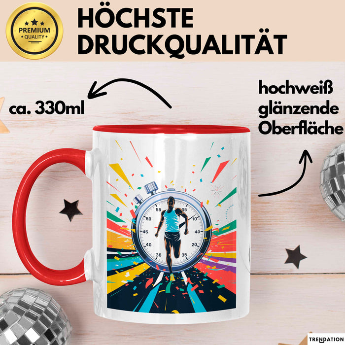 Läufer Tasse Geschenk Lustige Geschenkidee Spruch Für Ziel Linien Jäger Rot Trendation