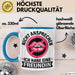 Freundin Tasse "Ich habe eine Freundin nicht ansprechen" lustige Geschenkidee Blau Trendation