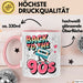 Vintage Retro Musik Tasse Geschenk Zurück in die 90er Geschenkidee Lustig Rosa Trendation