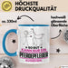 Pferdepfleger Geschenk Tasse So Gut Kann Nur Ein Pferdepfleger Aussehen Geschenkidee Kaffee-Becher Blau Trendation