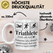 Triathlon Geschenk Tasse Iron Becher Mann Trathlet Geschenkidee Lustiger Spruch Weiß Trendation