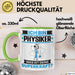Physiker Tasse Geschenk für Physiker Geburtstag Lustiger Spruch Kaffee-Becher Was Ist Deine Superkraft Grün Trendation