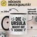 Ursula Tasse Geschenk Die Ursula Macht Dat Schon Geschenkidee Becher mit Name Schwarz Trendation