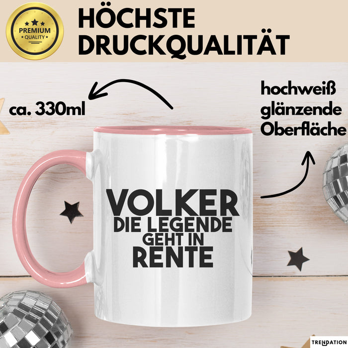 Volker Tasse Volker – Die Legende Geht In Rente Geschenk