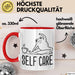 Frosch Tasse Geschenk Self Care Humor Geschenkidee Kaffee-Becher Rot Trendation