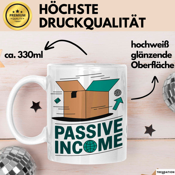 Dropshipper Tasse Geschenkidee für passives Einkommen Weiß Trendation