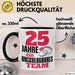 25 Jahre Tasse Geschenk Hochzeitstag Unschlagbares Team Spruch Schwarz Trendation