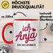 Anja Tasse Geschenk Ich Bin Vollkommen Anja Geschenkidee Geburtstag Rot Trendation