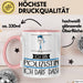 Geschenk für Polizistin Tasse Lustige Geschenkidee Geburtstag Ich Bin Polizistin Ich Darf Das Rosa Trendation