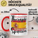 Spanier Tasse Geschenk Ich Brauche Keine Therapie Ich Muss Nur Nach Spanien Geschenkidee Kaffee-Becher Rot Trendation