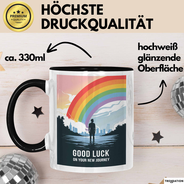 Büroarbeit Kollege Abschied Tasse Geschenk Lustige Geschenkidee Spruch Viel Glück Auf Deiner Neuen Reise Trendation