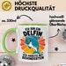 Delfin Tierliebhaber Tasse Geschenk Lustige Geschenkidee Spruch Ich Bin Ein Delfin Ich Arbeite Mit Behinderten Grün Trendation