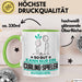 Curling-Spieler Geschenk Tasse So Gut Kann Nur Ein Curling-Spieler Aussehen Geschenkidee Kaffee-Becher Grün Trendation