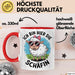 Schaf Tier Tasse Geschenk Lustige Geschenkidee Spruch Ich bin hier die Schäffin Rot Trendation