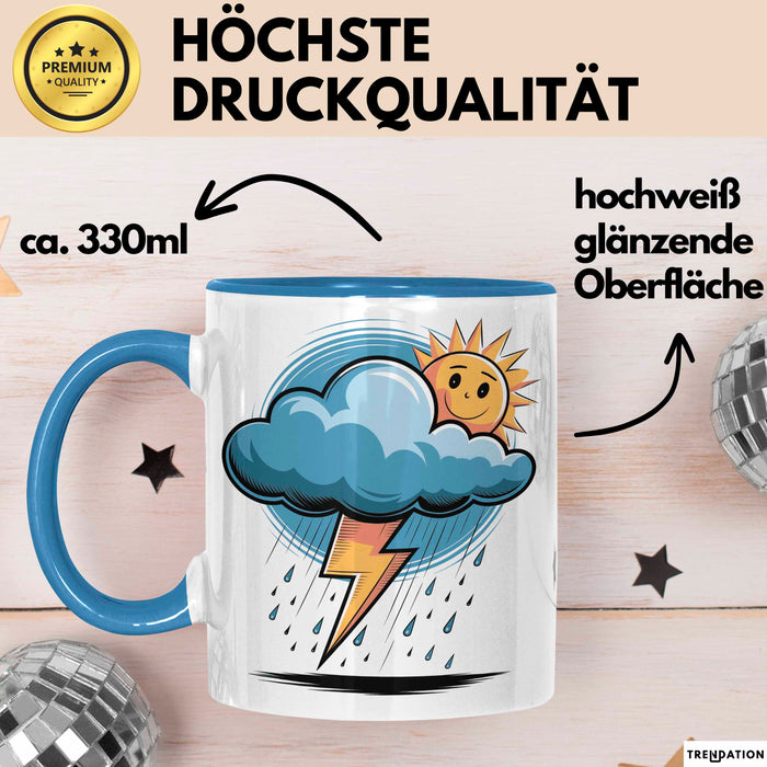 Meteorologe Tasse Geschenk Lustige Geschenkidee Spruch Für Wetter Beobachter Blau Trendation