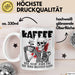 Humor Tasse Geschenk Mit Spruch Kaffee Weil Nicht Jeder Tag Mit Mord Beginnen Kann Sarkasmus Kaffee-Becher Weiß Trendation
