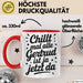 Gertrud Tasse Geschenk Chillt Mal Alle Gertrud Ist Ja Jetzt Da Geschenkidee Becher mit Name Rot Trendation