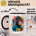 Affe Tier Kopfhörer Sonnenbrille Tasse Geschenk Lustige Geschenkidee Spruch Schwarz Trendation