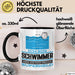 Schwimmer Geschenk Tasse Ich Bin Schwimmer Aber Sag Doch Einfach Superheld Lustige Geschenkdiee für Schwimmer Kaffee-Becher Schwarz Trendation