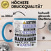 Radfahrer Geschenk Tasse Lustiger Spruch Erheben Sie Sich Der Radfahrer Betritt den Raum Blau Trendation