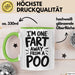 Furz Tasse Geschenk Im One Fart Away From A Poo Geschenkidee Lustig Grün Trendation