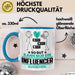 Influencer Geschenk Tasse So Gut Kann Nur Ein Influencer Aussehen Geschenkidee Kaffee-Becher Blau Trendation