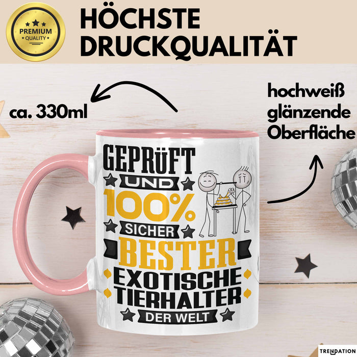 ExotischeTierhalter Geschenk Lustiger Spruch für ExotischeTierhalter Geschenkidee Bester ExotischeTierhalter Der Welt Rosa Trendation