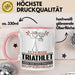 Triathlet Geschenk Tasse Ich Bin Triathlet Aber Sag Doch Einfach Superheld Lustige Geschenkdiee für Triathlet Kaffee-Becher Rosa Trendation