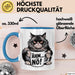 Katzen Tierliebhaber Tasse Geschenk Lustige Geschenkidee Spruch Ähm Nö Blau Trendation