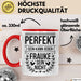 Frauke Tasse Geschenk Perfekt Sein Kann Jeder Geschenkidee Geburtstag Rot Trendation