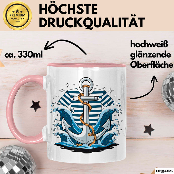 Seemann Tasse Geschenk Lustige Geschenkidee Spruch Für Ozean Liebhaber Rosa Trendation