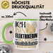 Elektrikerin Ausbildung Start Geschenk Tasse Ich Bin Elektrikerin In Der Ausbildung Ich Darf Das Kaffee-Becher Geschenkidee Grün Trendation