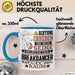 Breakdancer Geschenk Tasse Lustiger Spruch Erheben Sie Sich Der Breakdancer Betritt den Raum Blau Trendation