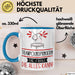 Trampolinspringerin Geschenk Tasse Becher Die Frau Die Allen Kann Geschenkidee für eine Trampolinspringerin Lustig Blau Trendation