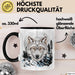Wolf Tasse Geschenk Abstrakt Wölfe Mondlandschaft Geschenkidee Schwarz Trendation
