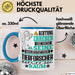 Tierforscher Geschenk Tasse Lustiger Spruch Erheben Sie Sich Der Tierforscher Betritt den Raum Blau Trendation
