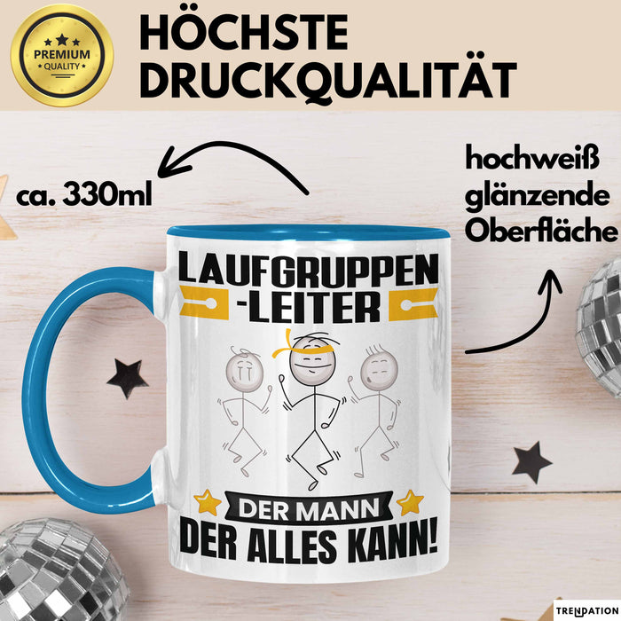 Laufgruppenleiter Tasse Geschenk für Laufgruppenleiter Der Mann Der Alles Kann Geschenkidee zum Geburtstag Blau Trendation