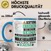 Wakeboarder Geschenk Tasse Lustiger Spruch Erheben Sie Sich Der Wakeboarder Betritt den Raum Blau Trendation